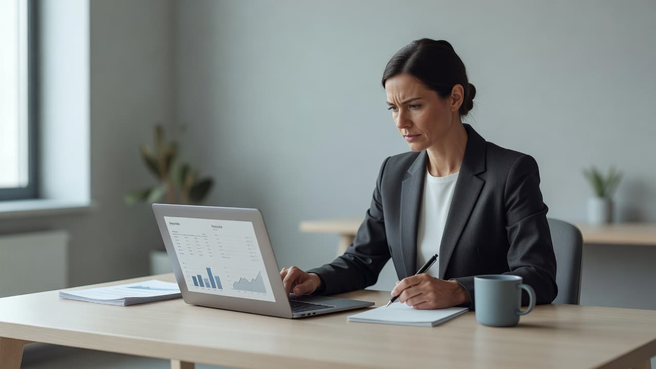 A professional editorial scene illustrating "HoneyBook Alternative for Freelancers Who Only Need Invoicing" — a freelanc